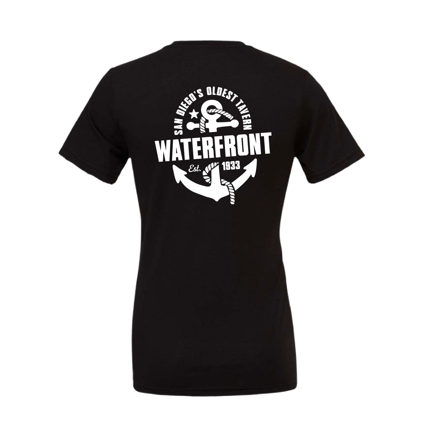 100% Cotton Unisex Black Waterfront T-shirt