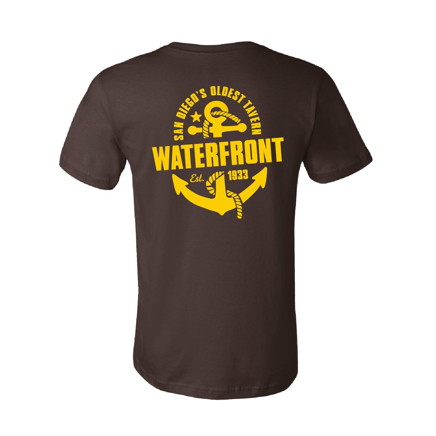 100% Cotton Unisex Brown Waterfront T-shirt