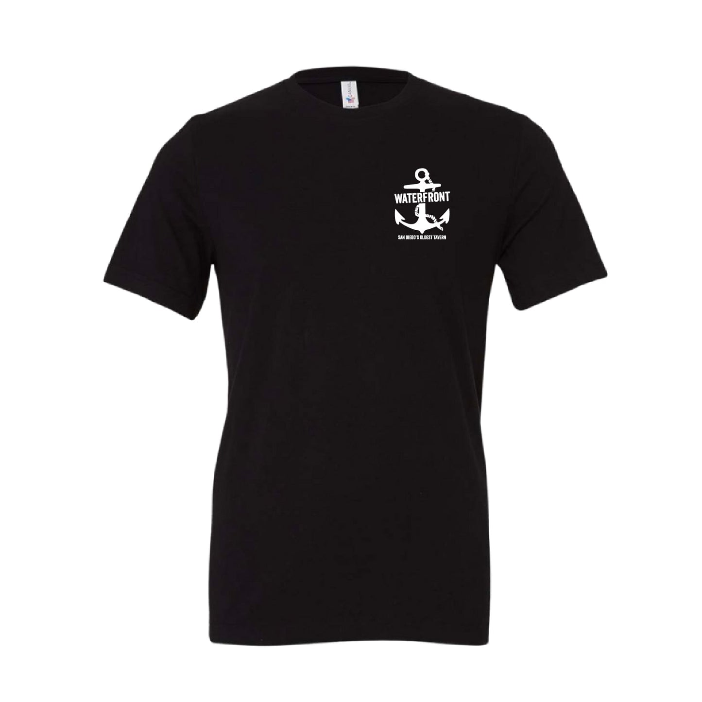 100% Cotton Unisex Black Waterfront T-shirt