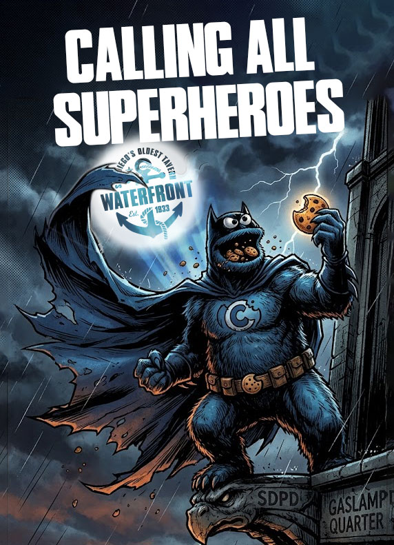 Calling All Superheroes at Waterfront Bar & Grill — July 25, San Diego's oldest tavern