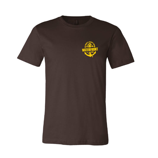 100% Cotton Unisex Brown Waterfront T-shirt